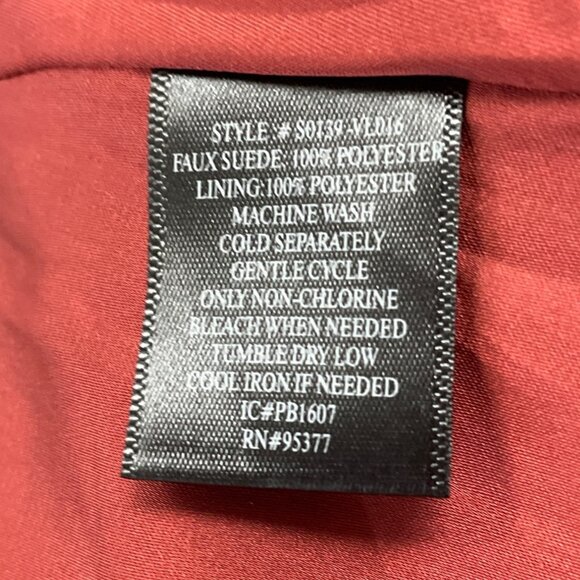 Sanctuary Womens Faux Suede Mini Skirt With Back Zipper & Pockets Burgundy Sz M - Picture 7 of 8